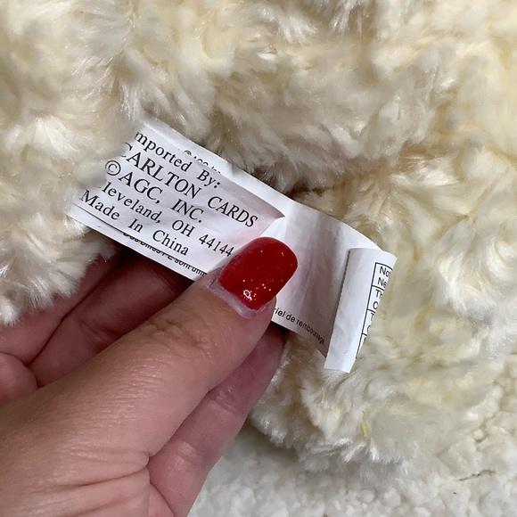 Carlton Cards Beige Teddy Bear with Brown Bow Stuffed Animal Plush Toy - Picture 5 of 6